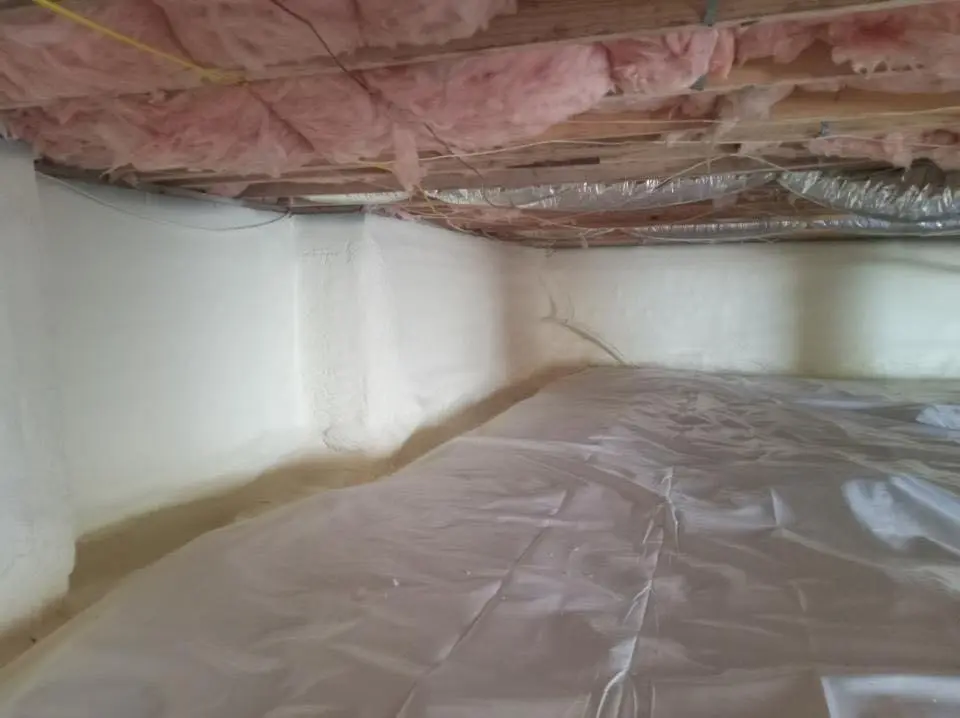 Crawl space encapsulation with closed-cell spray foam for Spray Foam Roofing in Calcutta